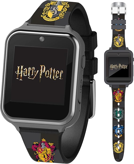 Harry Potter Kids Smart Watch with Touchscreen Camera Voice Recorder Step Counter and Wizarding Wallpapers 10 Magical Watch Faces and Built-in Games Fits Wrist Sizes 5.5" to 8"