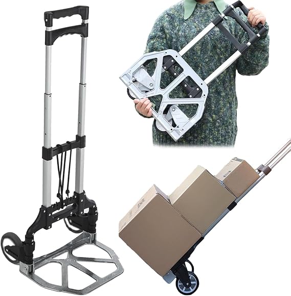 NEW-MAX Multi Fonksiyon Katlanır 70 Kg Kapasiteli Portatif Koli Taşıma Aracı