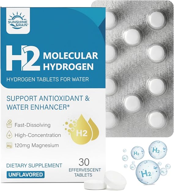 Hydrogen Tablets, Molecular Hydrogen H2 Tablets, 16 PPM Hydrogen Water