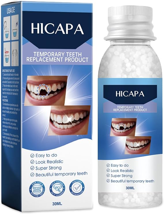 Temporary Tooth Repair Kit for Missing & Broken Teeth - Food Grade Silicone Filler, Temporary Tooth Filling - DIY Tooth Repair - 30g