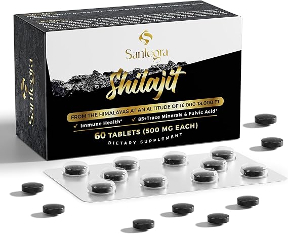 500 MG Shilajit Tablets for Women & Men, Shilajit Supplement, 60 Counts | Himalayan Organic, Fulvic Acid & Trace Minerals, Cellular Wellness Support*, Resin Supplement for Energy System