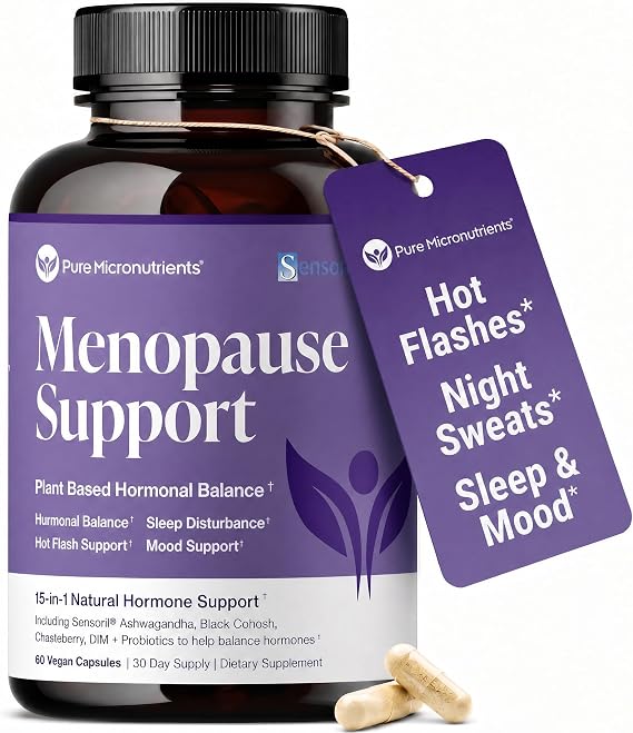 Menopause Supplements for Women, Hot Flashes & Night Sweats, 60 Count