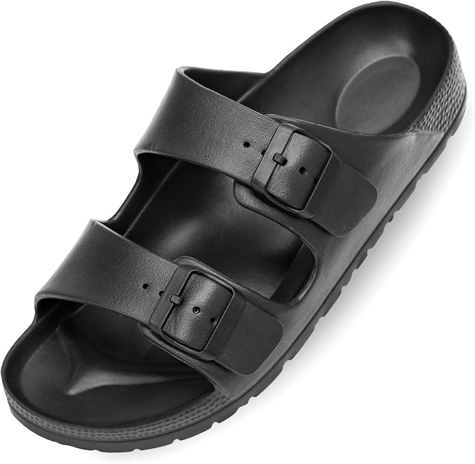 Alpine Swiss Mens Double Strap Slide Sandals EVA Lightweight Waterproof Casual Shoes