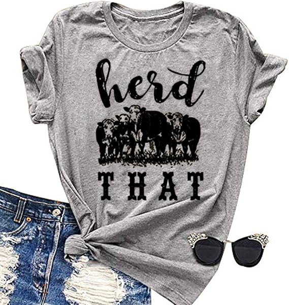 YourTops Women Herd that Cow T-Shirt