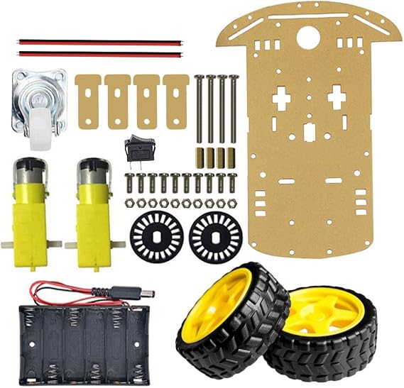 Smart Robot Car 2WD DIY Starter Learning Kit,Robot Car with Tire and Motor 1:48 for Arduino UNO R3