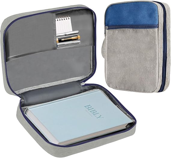 Bible Cover Bag,Bible Holder Carrying Book Case Church Bag | Bible Protective with Handle and Zippered Pocket for Men Women