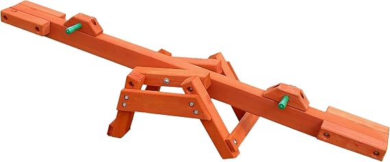 Gorilla Playsets 02-3002-cedar Wooden See-Saw - 96 in. W x 20 in. D x 20 in. H, Redwood, amber