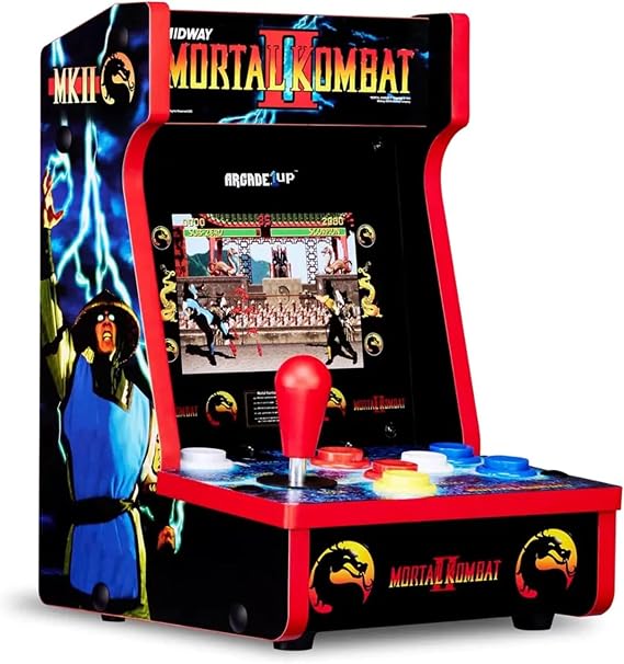Arcade1Up Mortal Kombat II Countercade Arcade, 3 Games, 7" LCD Screen