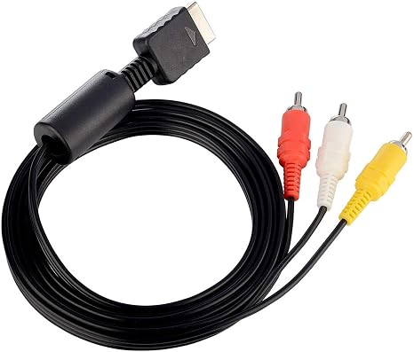 PS2 PS3 AV Cable RCA Composite Video Cord for PlayStation 2 3 Slim to TV