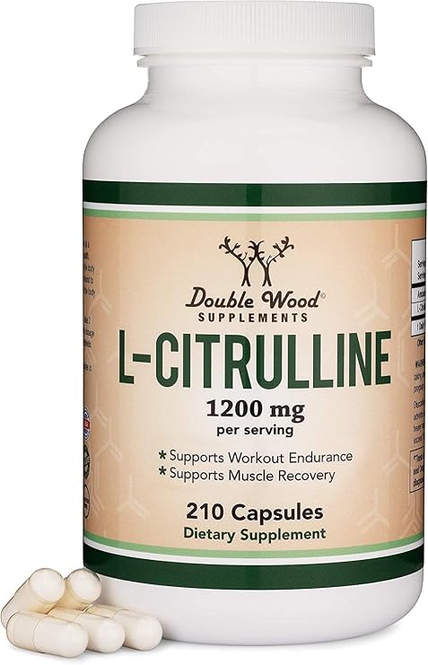 L-Citrulline 1,200mg, Nitric Oxide for Circulation + Pump, 210 Capsules | Nitric Oxide + Circulation Supplement, Pure L-Citrulline (Not Malate), Higher 1,200mg Dose, Pre-Workout or Daily Pump