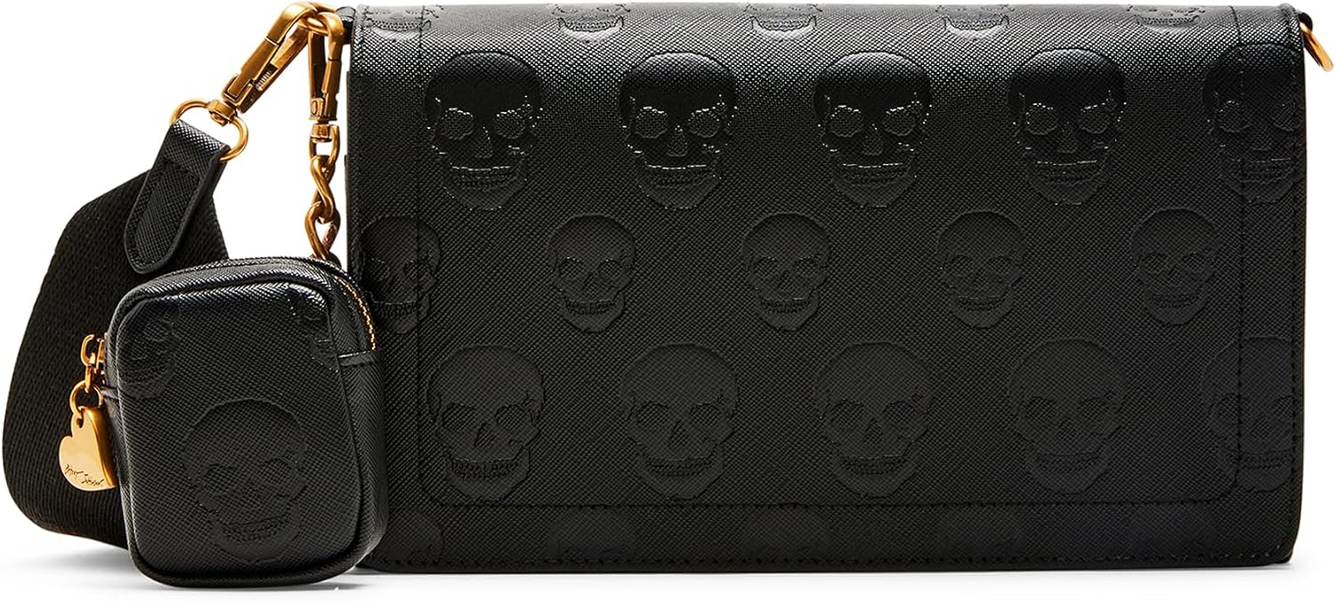 Betsey Johnson Skull Boss Wallet On A Chain