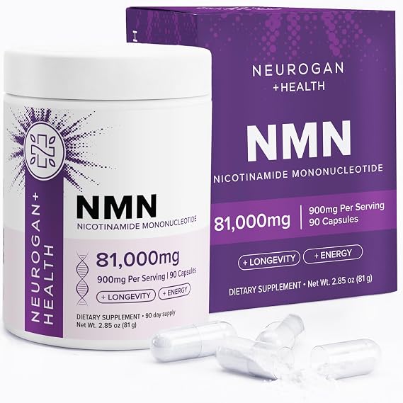 Neurogan Beta NMN 900mg - 99.6% Pure NAD+ Precursor - 90 Ct