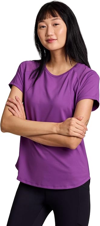 RBX Active Women's Workout Top with Mesh Panels, Breathable Quick Drying Gym Running T-Shirt, with Plus Sizes
