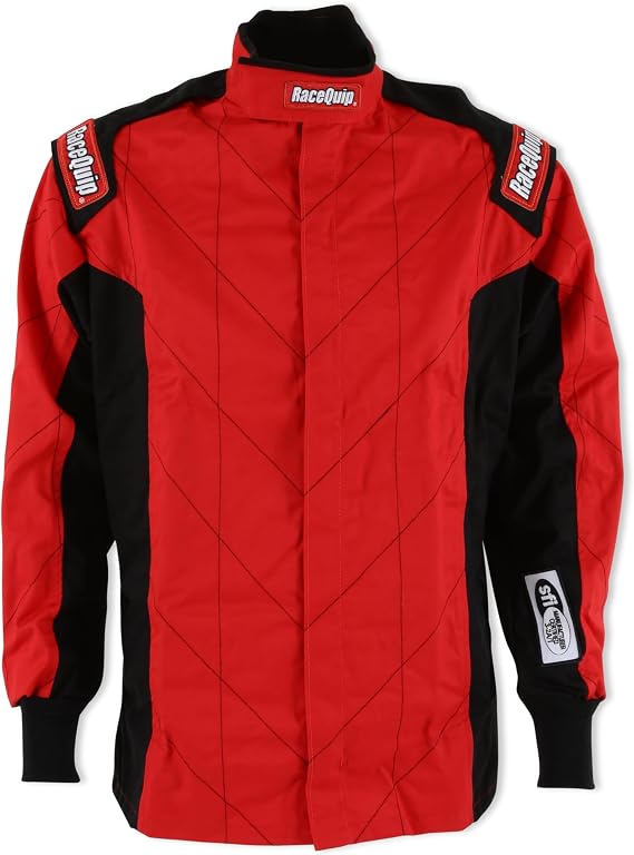 RaceQuip 131915RQP Chevron-1 FRC Driving Jacket - SFI 3.2A/1 - Red - Large