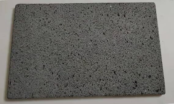 Volcanic stone cooking tiles, flat surface without grooves, 8" x 12", lava cooking stone pizza, meat, seafood and vegetables.Outdoor steak barbecue.Camping barbecue net, grill, heavy duty, thickened