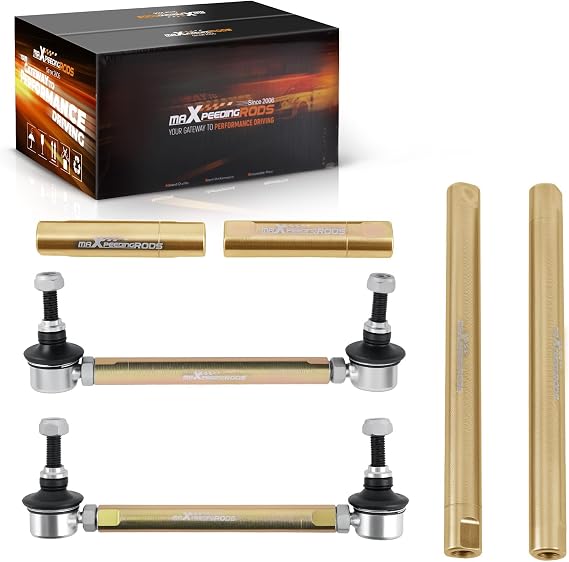 maXpeedingrods Front Adjustable Sway Bar End Links for BMW 3 Series E36 E46 M3 E90 E91 E92 E93, Heavy Duty Steel Sway Bar Link Suspension Kit