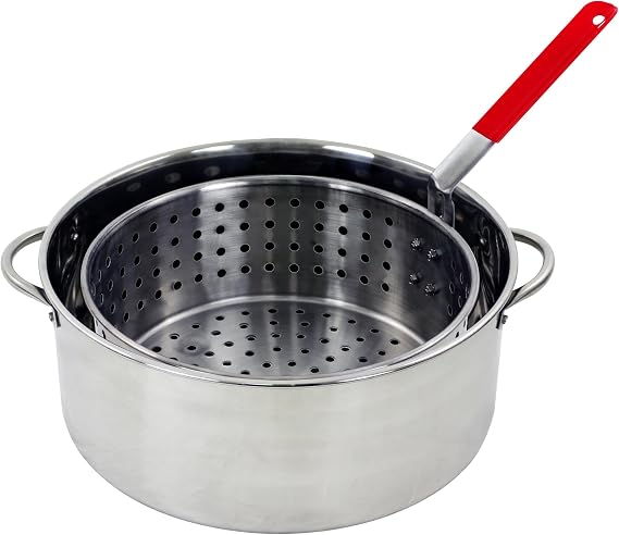 Chard 10.5 Qt. Stainless Steel Pot with Strainer Basket