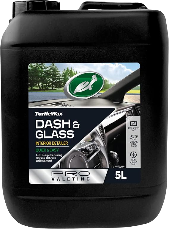 Turtle Wax Dash & Glass Interior Car Cleaning Pro Valeting Car Care 5L