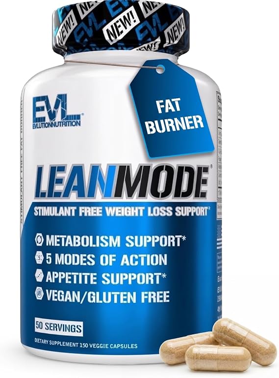 EVL Weight Loss Support Pills - Premium Multipurpose Appetite Metabolism and Fat Loss Support for Men and Women - LeanMode with Green Coffee Bean Extract CLA and Garcinia Cambogia - 50 Servings