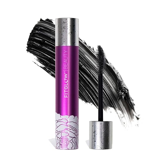 Fitglow Beauty Vegan Good Lash + Mascara, 2-in-1, Black, 10g | Volumizing Lengthening & Conditioning Eyelash Mascara, Natural Lash Serum, Reduces Shedding & Breakage