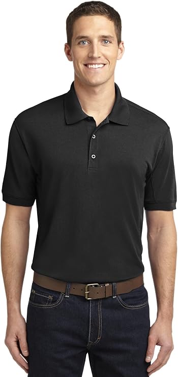 Port Authority Men's 5 in 1 Performance Pique Polo 4XL Black