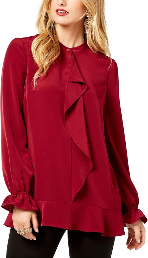 RACHEL ZOE Women's Ruffled Peplum Blouse