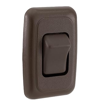 RecPro RV Switch SPST Switch On/Off Bezel | RV Electrical | Camper Switches (Brown, 1)