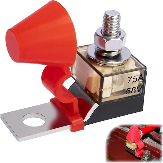 MRBF Terminal Fuse Block, 75A 58V DC Battery Terminal Fuse