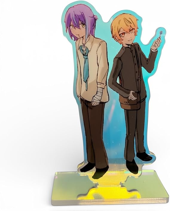 Anime Inspired Fan-Made Artwork Acrylic Standee Double-Sided Desk Decoration (Rui and Tsukasa Inspired Stendee)
