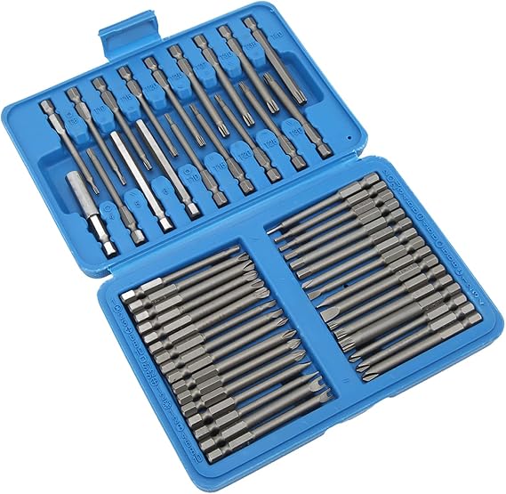 Security Screwdriver Bits, Extra Long Multi-Size Tamper Proof Bit Set 50-Piece for Electronics Repair Automotive Maintenance Professional DIY Projects and Home Repairs