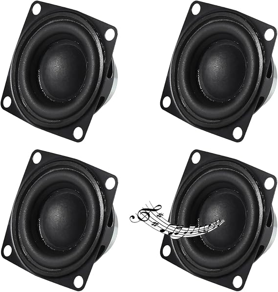 4PCS 2" 4Ohm 10W DIY Small Full Range Audio Speaker Stereo Woofer Loudspeaker for Arduino and DIY Speaker