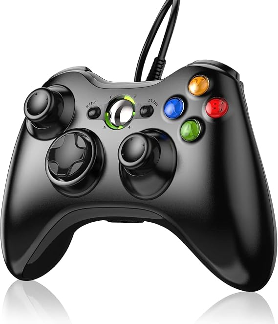 YUDEG Xbox 360 Kablolu Kumanda Xbox 360 (Siyah) için Oyun Kumandası