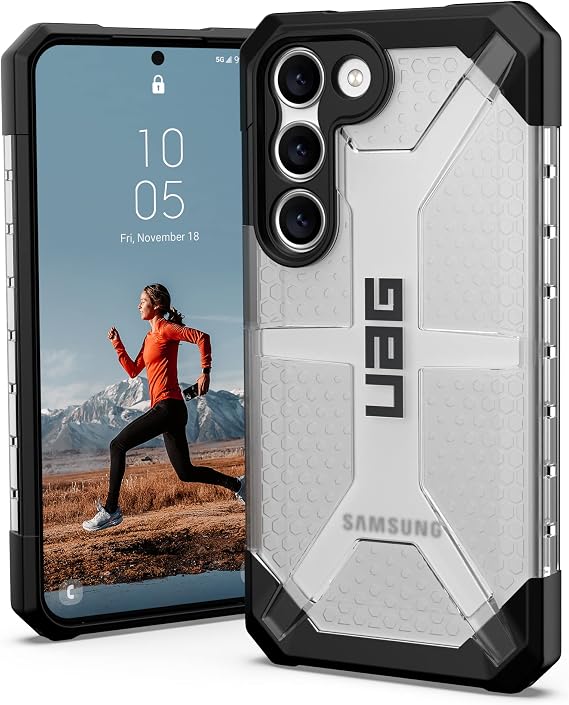 URBAN ARMOR GEAR UAG Designed for Samsung Galaxy S23 Case 6.1" Plasma Ice - Rugged Heavy Duty Shockproof Impact Resistant Protective Cover