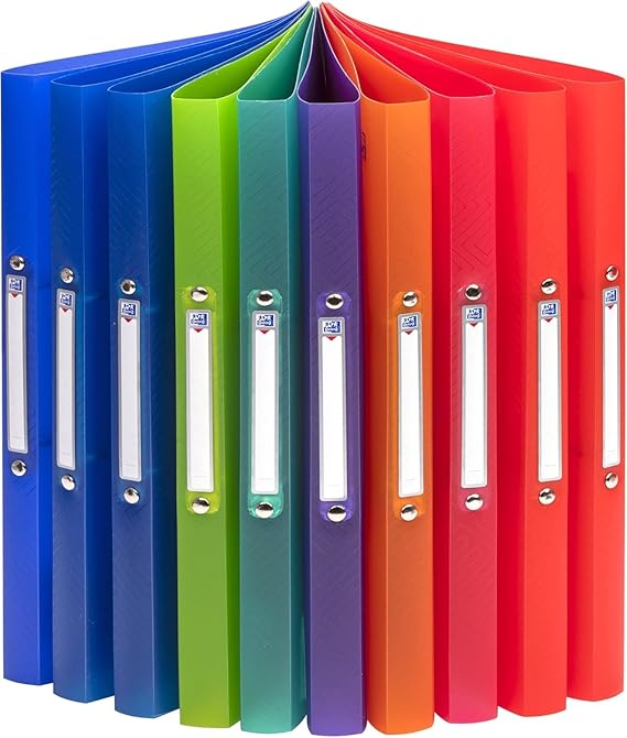 Oxford Urban Ring Binder A4 Spine Width 2 cm 2 Rings 8 Colours Pack of 10