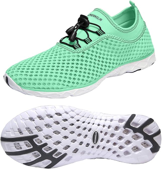 Women's Quick Drying Aqua Water Shoes,3-Second Drainage & All-Terrain for Swimming,Hiking,Yoga