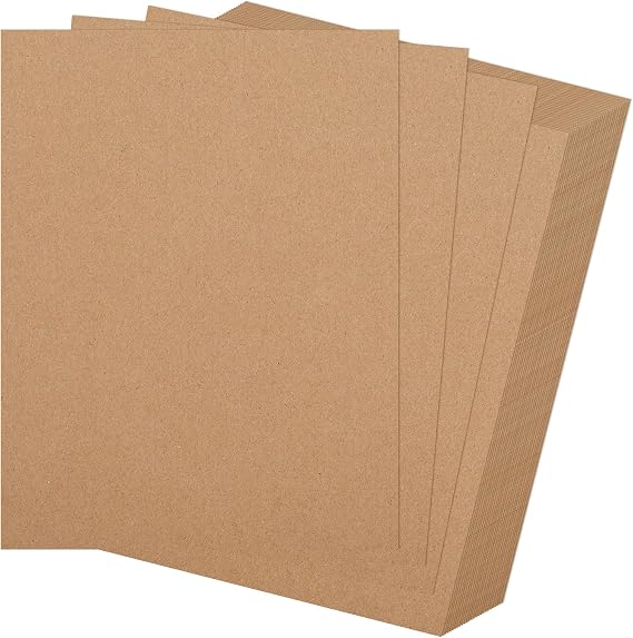 20 Pack Chipboard Sheets, Kraft Cardboard (50PT, 8.5 x 11 Inch)