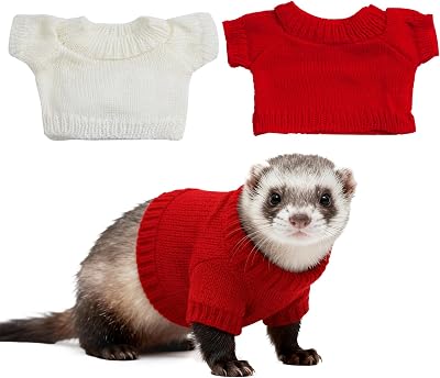 choyaxo 2pcs Guinea Pig Clothes Hamster Costume Guinea Pig Sweater Ferret Clothes Small Animal Outfit