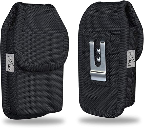 Consumer Cellular Link 2, IRIS Easy Flip, Tracfone LG Classic Flip L125DL, Doro 7050, PhoneEasy 626 Case, LG Exalt LTE, Verizon Kazuna eTalk, Agoz Phone Holster Pouch Cover with Clip Belt Loops