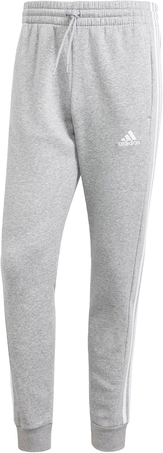 adidas Mens Essentials 3-Stripes Fleece Tapered Cuff Pants