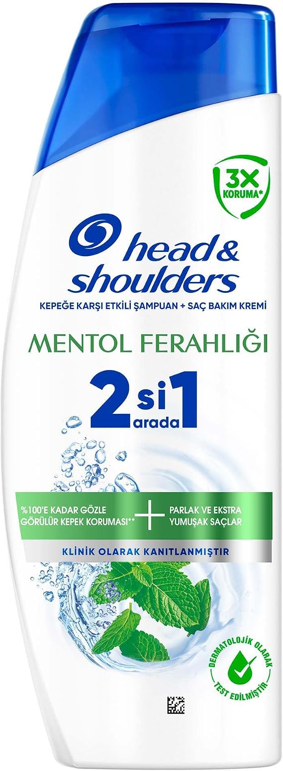 Head & Shoulders Mentol Ferahlığı 2'si 1 Arada Kepeğe Karşı Etkili Şampuan 300ml