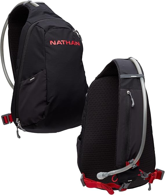 Nathan Limitless Hydration Sling, Two Side Pockets & Small Zipper Stash Pocket for Essential Storage, Breathable & Moisture Wicking