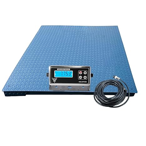 PEC Industrial Floor Scale,Accurate Digital Pallet Scales with Indicator for Warehouse or Shipping Weighing,48x60/5000 x 0.5lb...
