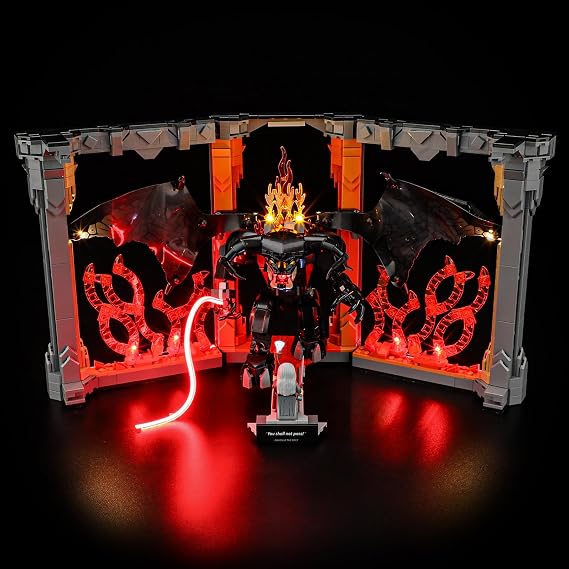 BRIKSMAX 2.0 Light Kit for Lego LOTR Balrog Book Nook -Innovative Led Lighting Compatible with Lego Icons 10367 - Not Included Model Set