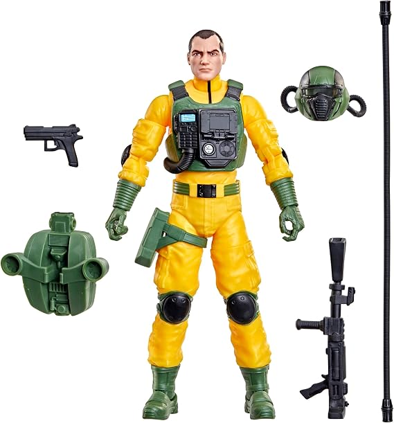 G.I. Joe Classified Series #198, Airtight, Collectible 6 Inch Action Figure Set with 5 Accessories | G.I. Joe Classified 6 Inch Action Figure Wave 25 - Airtight #198