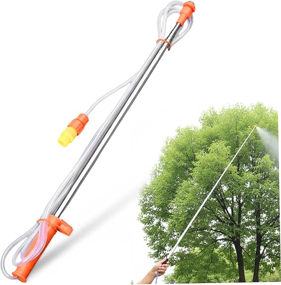 Sprayer Wand, 8.5ft Retractable Watering Wand for Backpack Sprayer and Garden Hose Expandable Steel Garden Tool for Hard-to-Reach Areas, Watering, Backpack, W