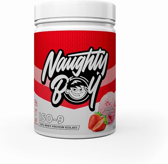 Naughty Boy ISO-9 Isolate Protein Powder, Optimum Taste and Mixability for Both Males and Females, High Protein, Low Sugar, Low Carb, Muscle Building
