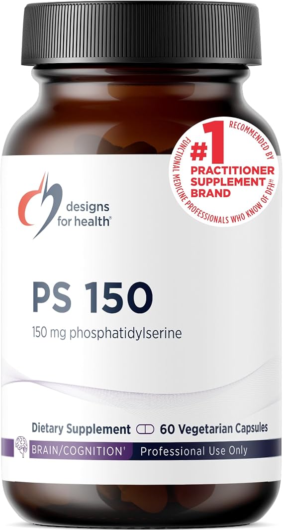 Designs for Health PS 150 Phosphatidylserine Capsules - 150mg Soy-Free Sunflower Lecithin-Sourced Phosphatidyl Serine Supplement - May Help Support Brain Health (60 Capsules)