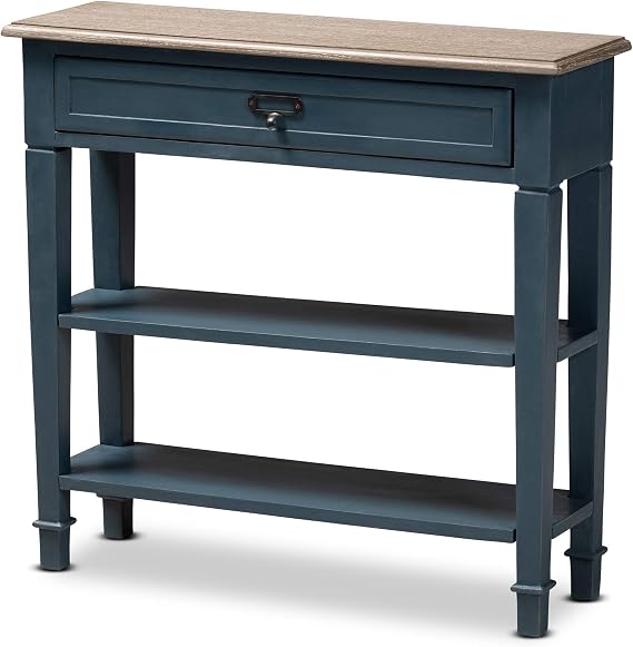 Baxton Studio Console Tables, One Size, Blue/Oak