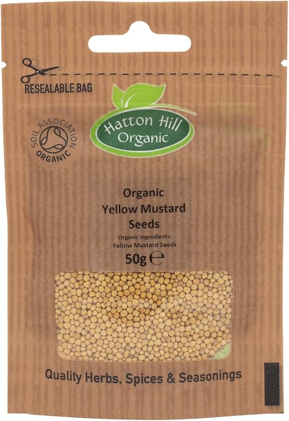 Organic Yellow Mustard Seeds 50g by Hatton Hill Organic