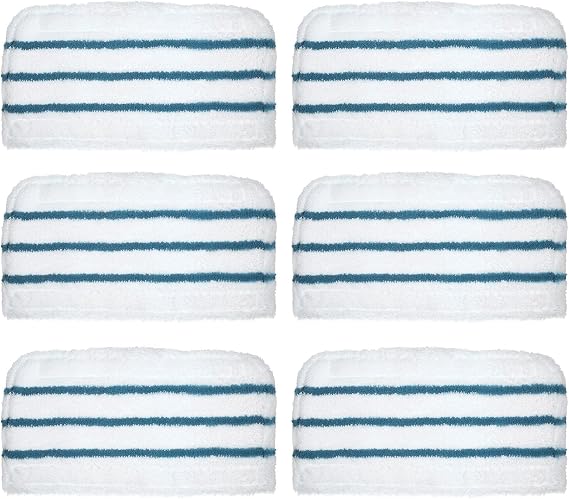 Handan 6 Pack Mop Pads Replacement Compatible with Black+Decker Steam Mop SM1600, SM1610, SM1620, HSM13E1, HSMC1300FX, HSMC1321, HSMC1321APB, HSMC1361SGP, BDH1855SM, BDH1760SM